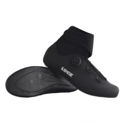 Chaussures De Vélo De Route D'hiver Luck Fly Noir
