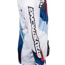 Stay Strong Maillot BMX Manches Longues Staystrong - Chevron Blanc -Shimano Soldes Boutique maillot bmx manches longues staystrong chevron blanc 2