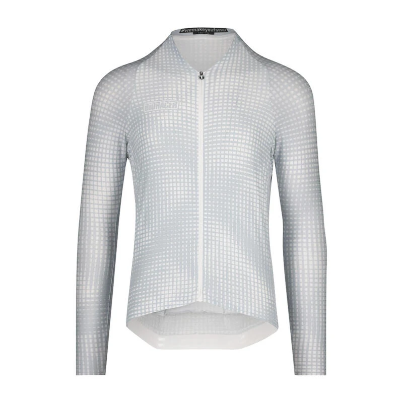 Bioracer Maillot Cycliste à Manches Longues Pour Hommes - Gris - Optic Art 1 Bioracer Maillot Cycliste à Manches Longues Pour Hommes - Gris - Optic Art