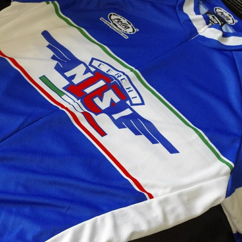 Maillot De Cyclisme à Manches Courtes Bleu Cerchi Nisi 3 Maillot De Cyclisme à Manches Courtes Bleu Cerchi Nisi – Image 3