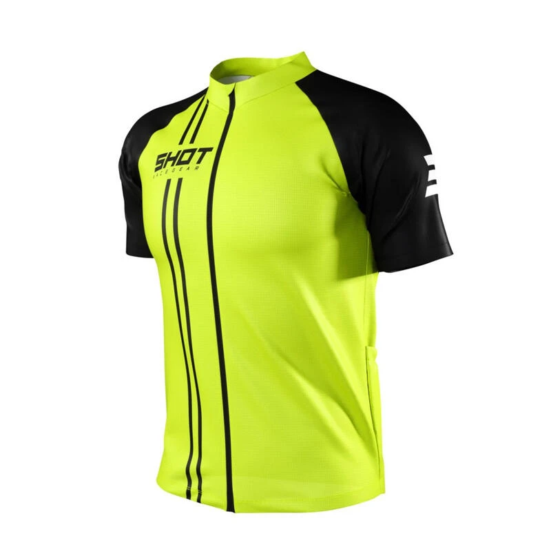 Maillot Manches Courtes Shot Unlimited Zip Jaune 1 Maillot Manches Courtes Shot Unlimited Zip Jaune