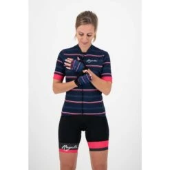 Rogelli Maillot Manches Courtes Velo Femme - Stripe -Shimano Soldes Boutique maillot manches courtes velo femme stripe 3