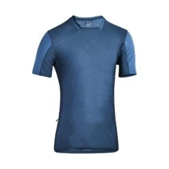 Rockrider MAILLOT MANCHES COURTES VELO VTT EXPL100 HOMME BLEU