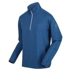 Regatta Makhill Maillot De Vélo Zippé à Moitié Pour Homme - Bleu