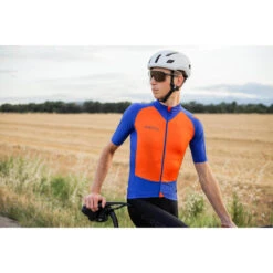 PIPPO - Stelvio Jersey Maillot De Course Bleu Orange -Shimano Soldes Boutique pippo stelvio jersey maillot de course bleu orange 2