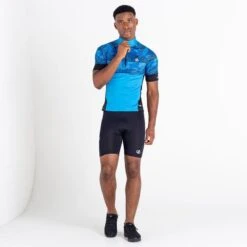 Dare 2b Stay The Course II T-shirt De Cyclisme Zippé à Moitié Pour Homme - Bleu Vif -Shimano Soldes Boutique stay the course ii t shirt de cyclisme zippe a moitie pour homme bleu vif 4
