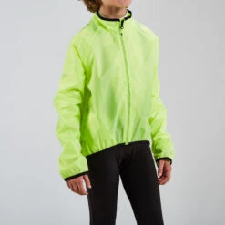BTWIN Veste Coupe-pluie Vélo Enfant 100 Jaune -Shimano Soldes Boutique veste coupe pluie velo enfant 100 jaune 2