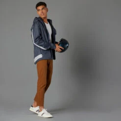 BTWIN VESTE PLUIE VÉLO VILLE 540 HOMME MARINE CERTIFIÉE EPI VISIBILITÉ -Shimano Soldes Boutique veste pluie velo ville 540 homme marine certifiee epi visibilite 2